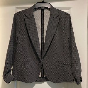 Black/white polka dot Amanda + Chelsea blazer, L.